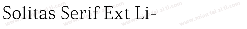 Solitas Serif Ext Li字体转换